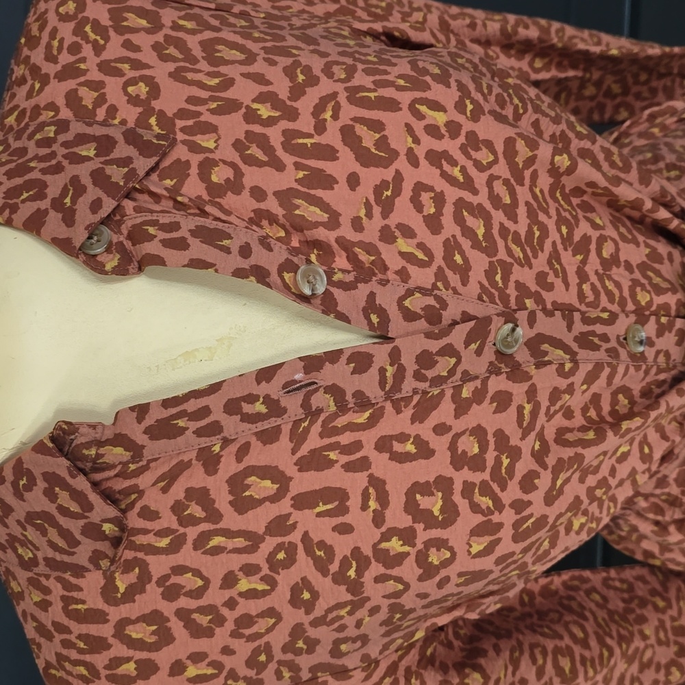 Leopard Print Button-Up Dress - Picture 6 of 8